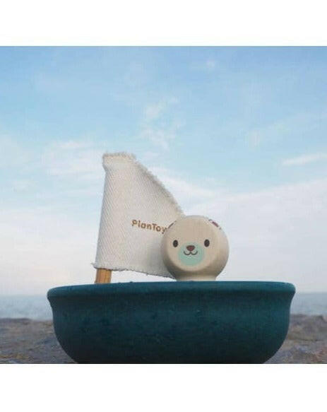 Plan Toys Sailing Boat - Polar Bear Kids Toys PlanToys