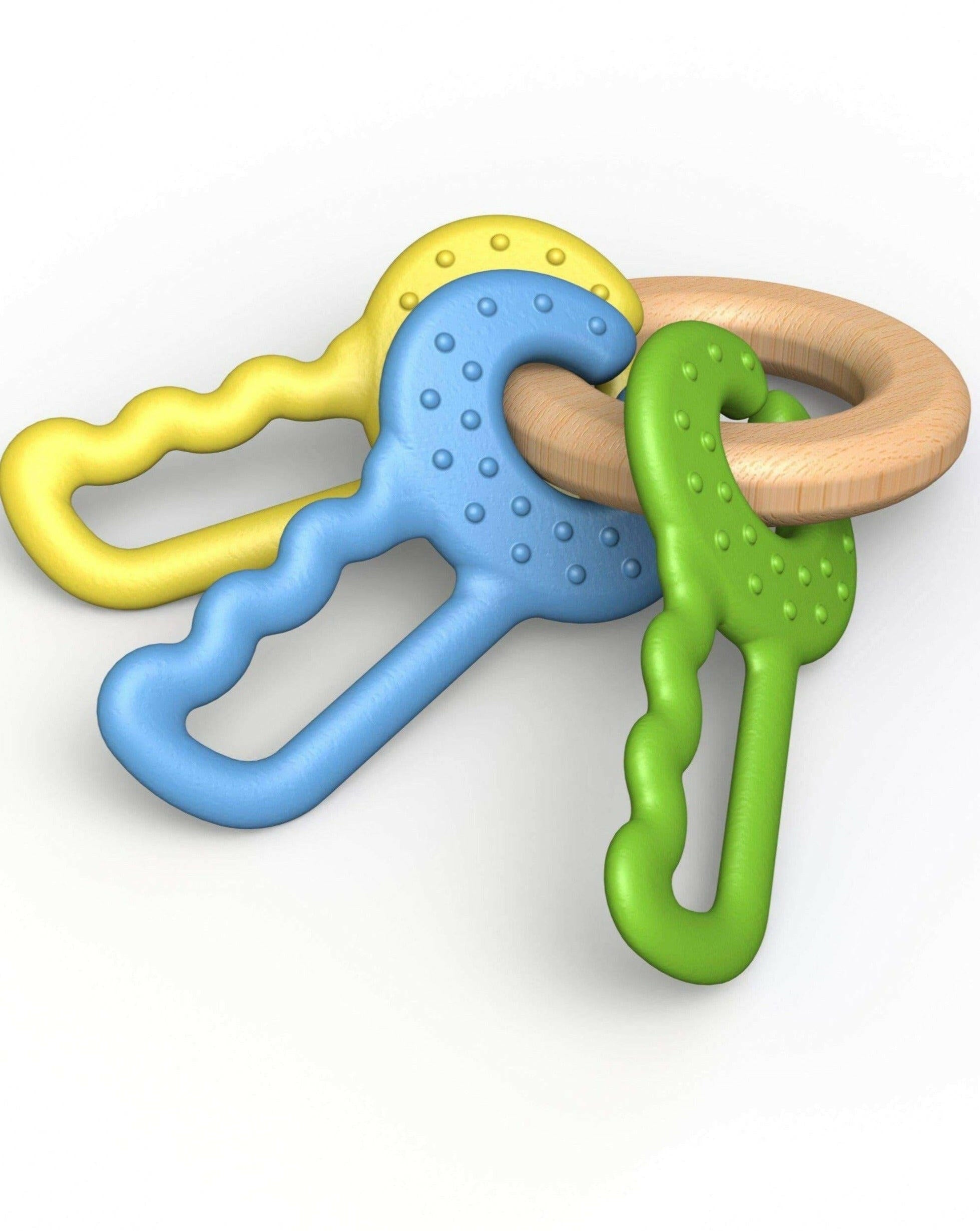 Green Keys Clutching & Teething Toy Baby Essentials BeginAgain