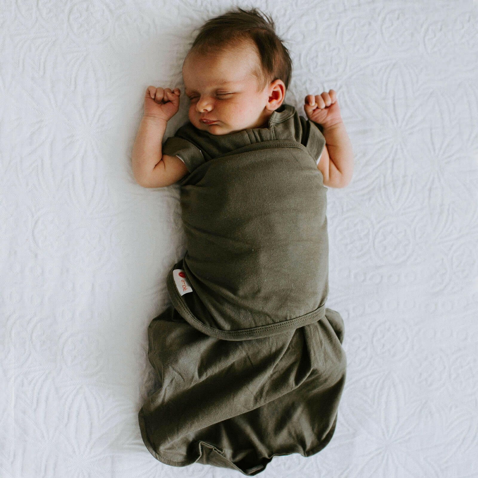 PREEMIE Swaddle (4-6lbs) | Moss 100% Cotton Jersey embé®