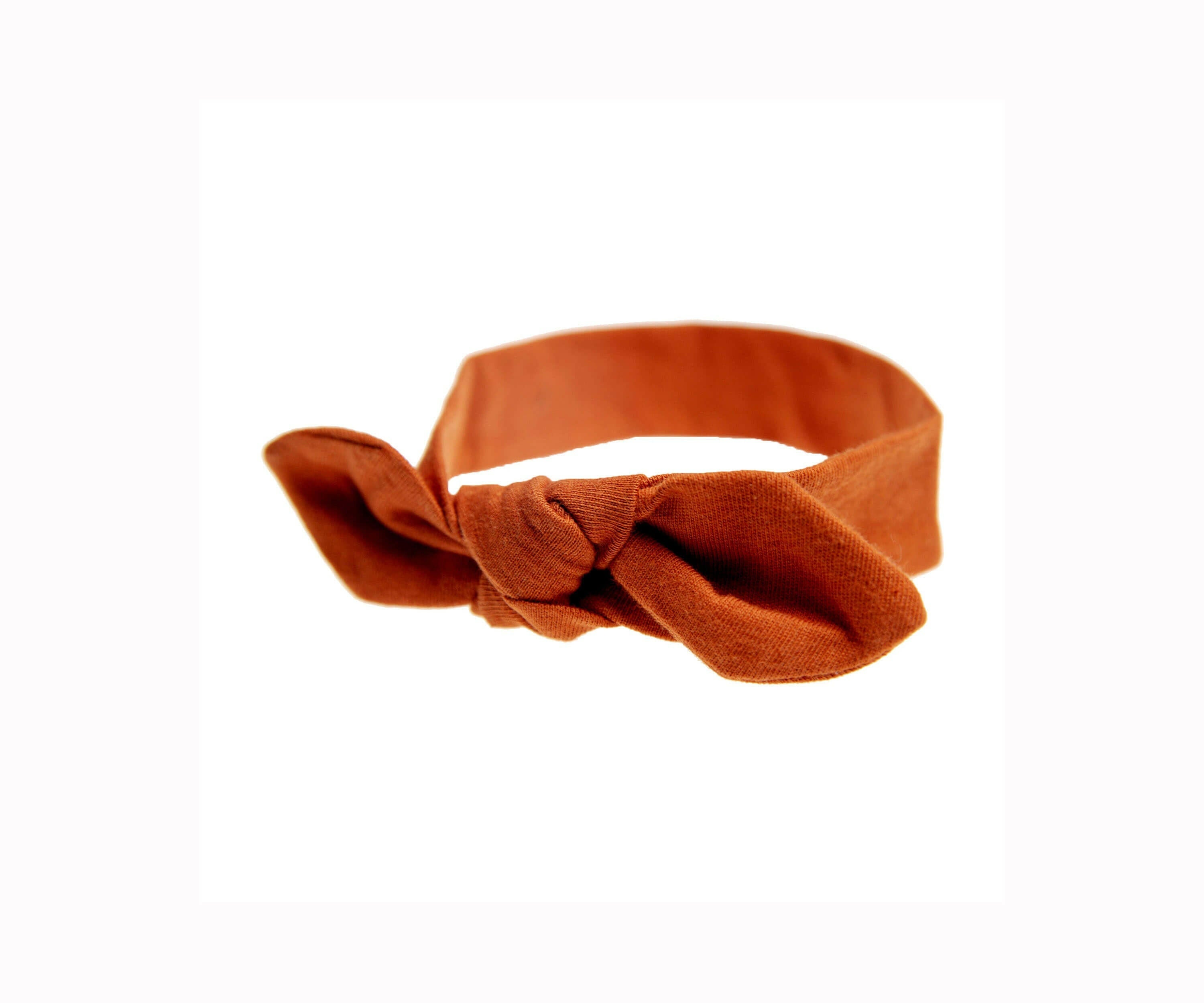 Bow Headband 100% Cotton Jersey embé® Rust Newborn (6-14lbs)