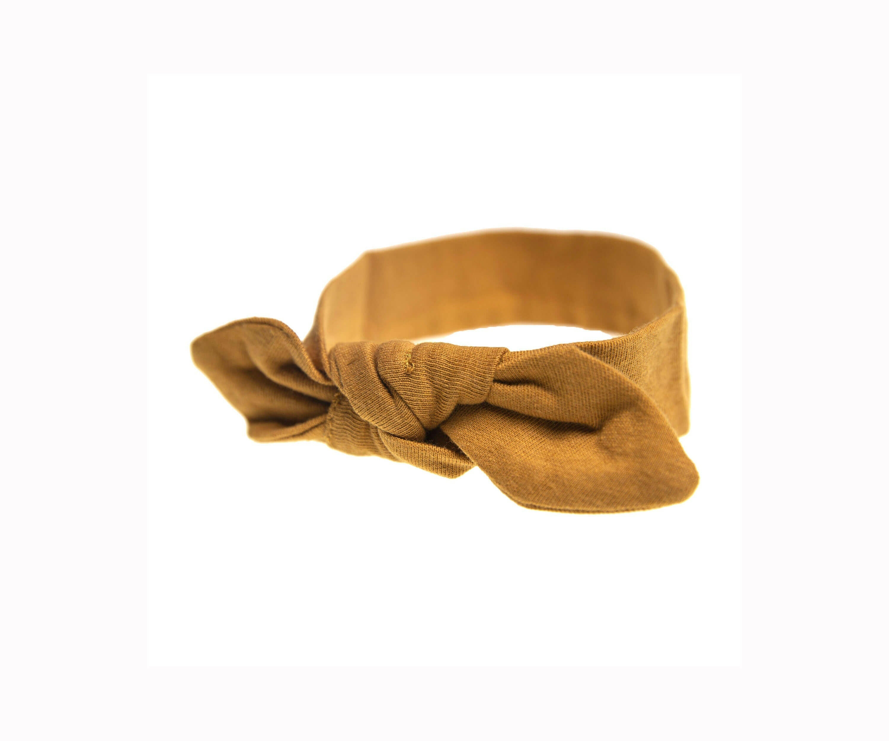 Bow Headband 100% Cotton Jersey embé® Sand Newborn (6-14lbs)