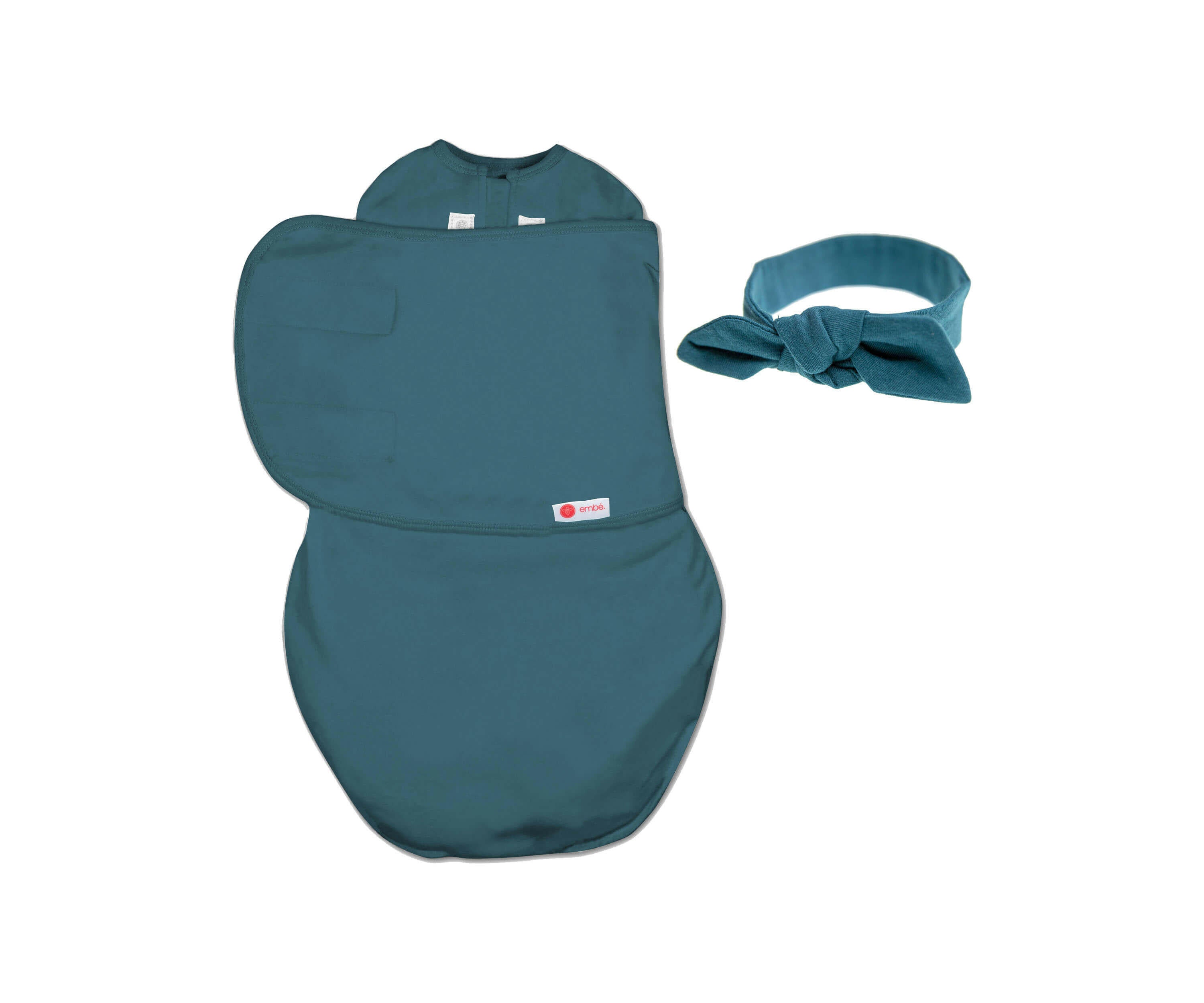 Headband and Starter Swaddle Original Bundle Swaddling Blankets embé® Spruce Newborn (6-14lbs)