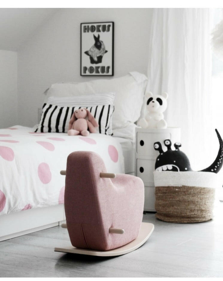 Ooh Noo Toddler Rocking Horse - Pale Pink Rockers Ooh Noo