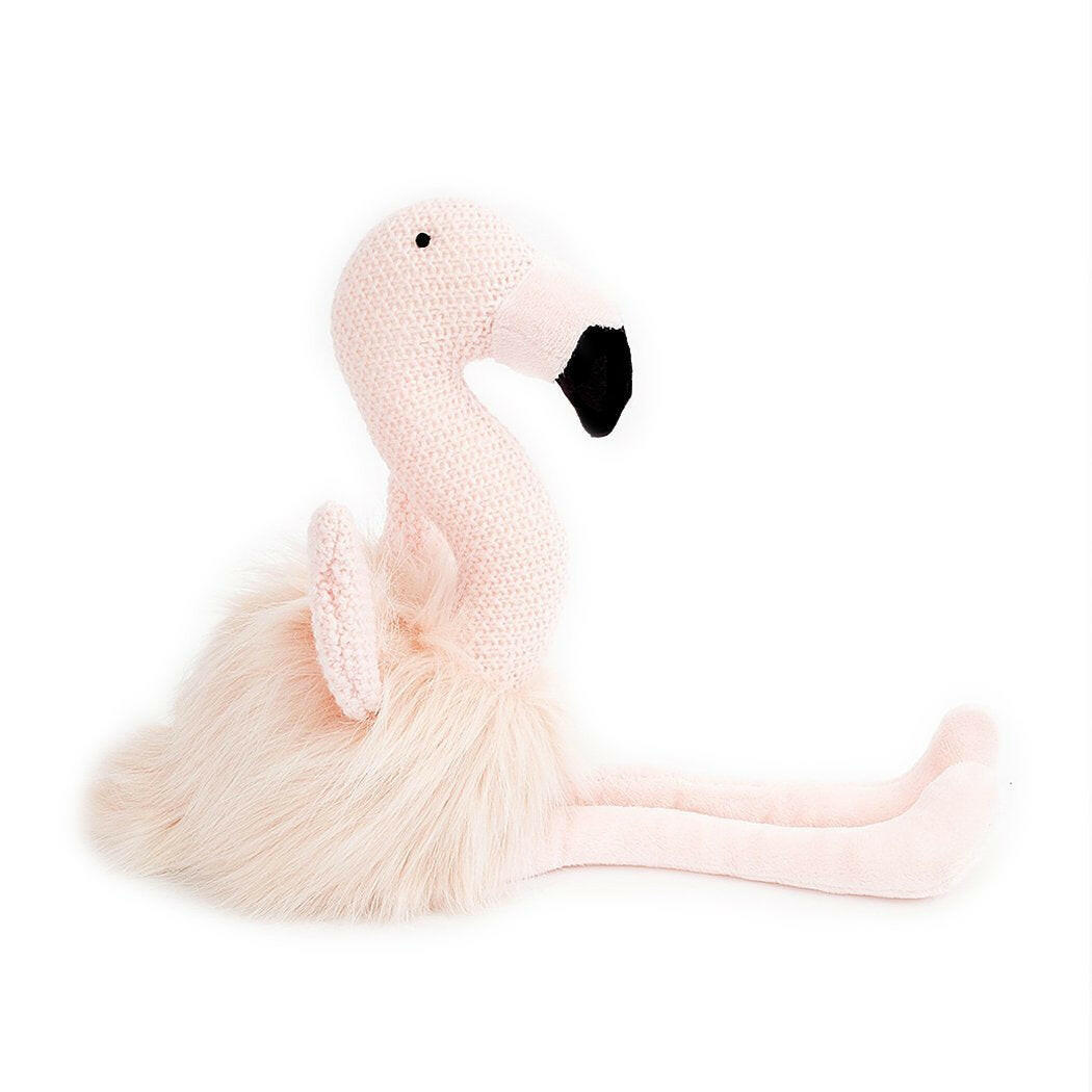 'Becca' Pink Flamingo Knit Stuffed Animal Stuffed Toy MON AMI