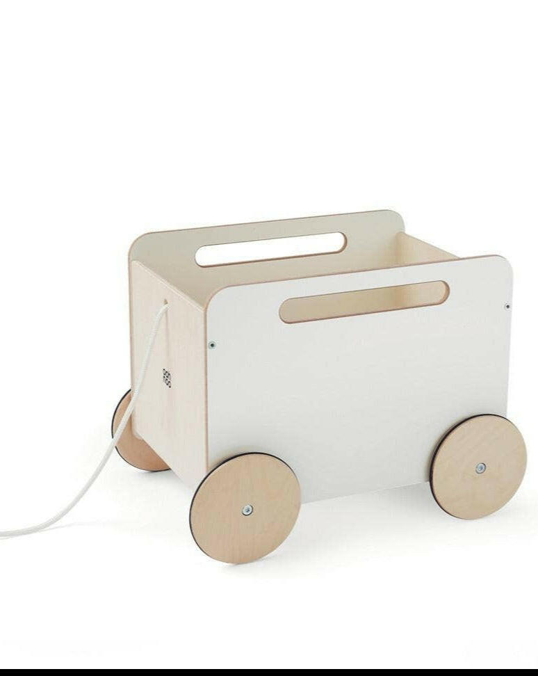 Toy Chest on Wheels - White Toy Storage Ooh Noo
