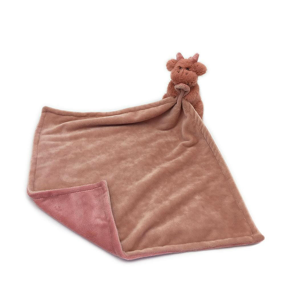 'Darla' Coral Dragon Plush Baby Security Blanket Security Blankie MON AMI