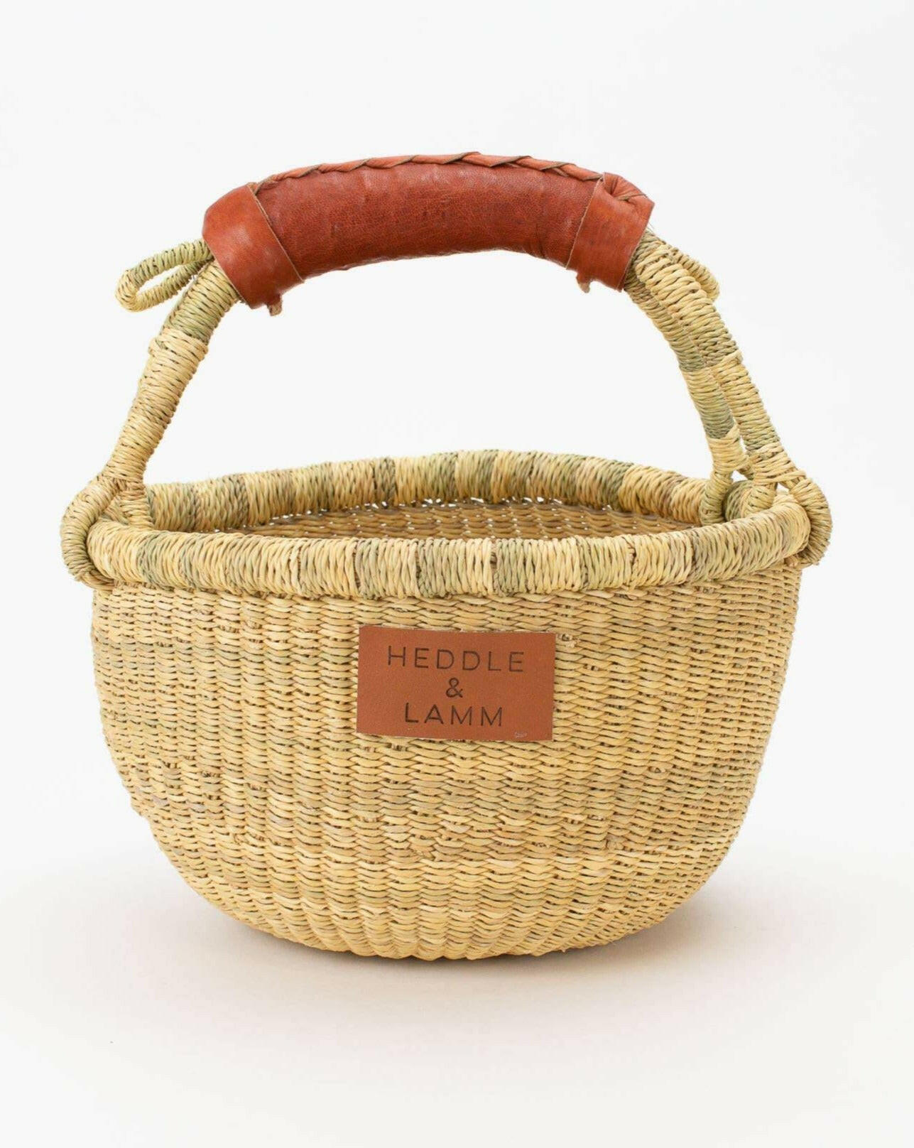 Mini Bolga Basket - Brown Handle Baskets Heddle & Lamm