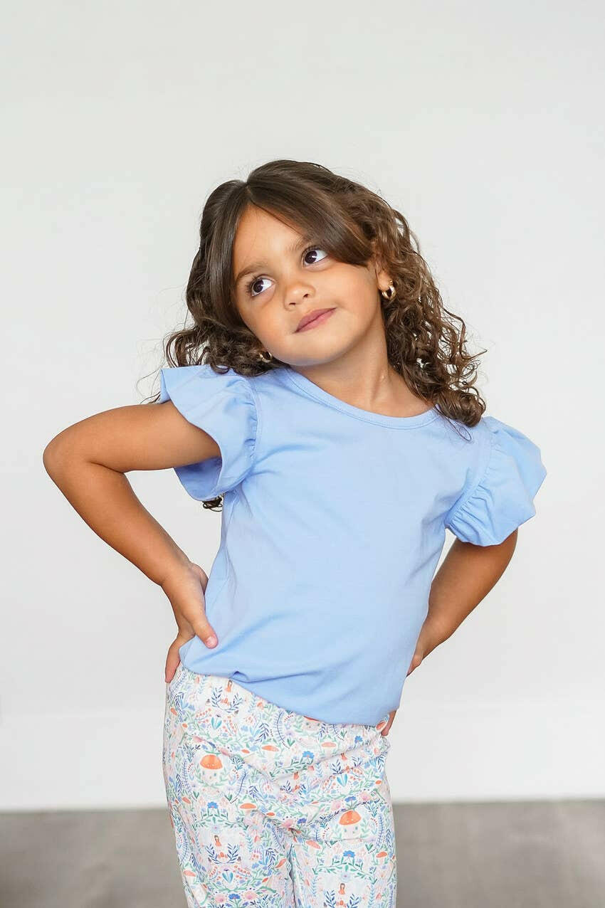 Flutter Tee in Baby Blue Ollie Jay