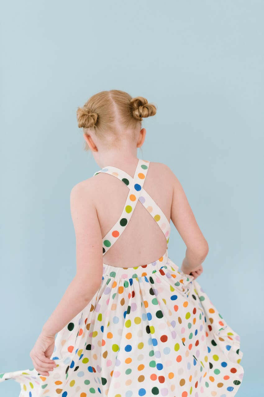 Sofia Dress in Bold Dots Ollie Jay