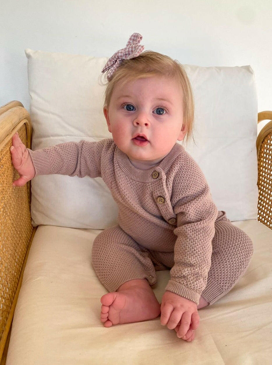 Rib Pocket Jumpsuit - Dusty Petal Luna + Luca