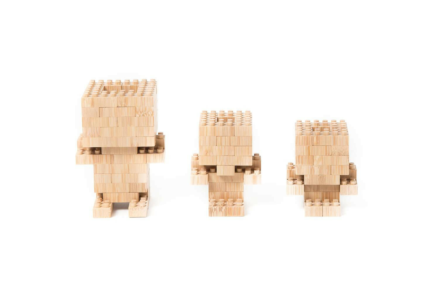 Eco-bricks Bamboo - 145 Piece Blocks Once