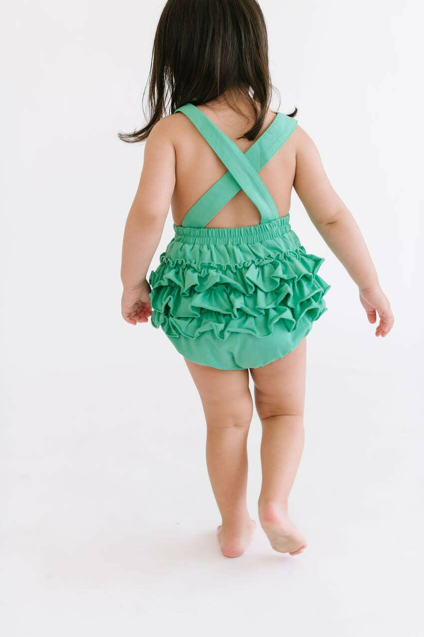 Isla Romper in Sea Green romper Ollie Jay