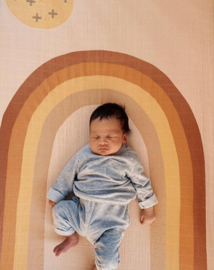 Organic Rainbow Crib Sheet Crib Sheets Coveted Things