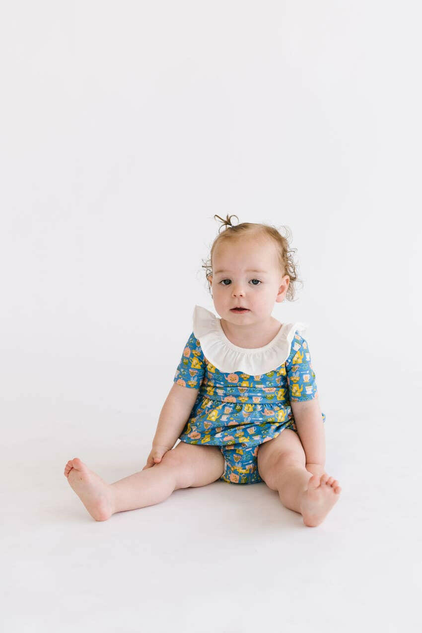 Harlow Romper in Tea Party romper Ollie Jay