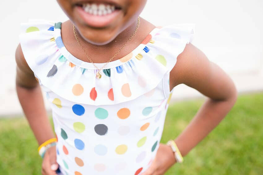 Lorelai Swim in Bold Dots Ollie Jay