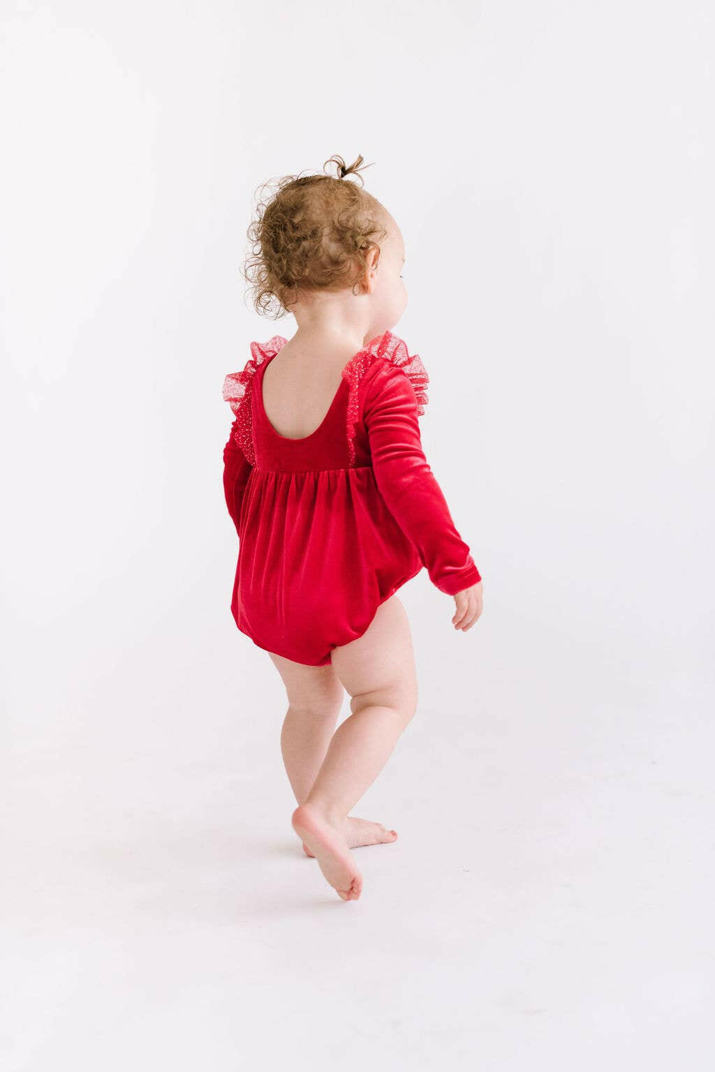 Leah Romper in Red Sparkle Ollie Jay