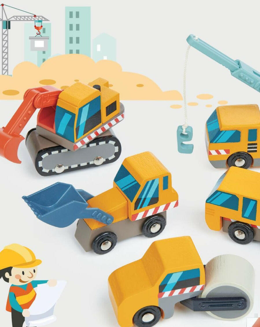 Construction Site Kids Toys Tender Leaf
