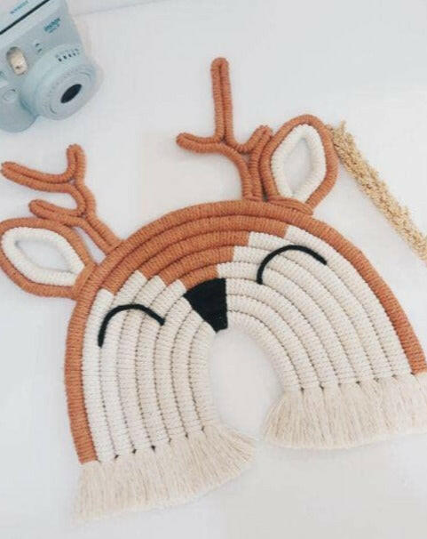 Macramé Deer Wall Decor Nursery Decor Kleine Tijntje