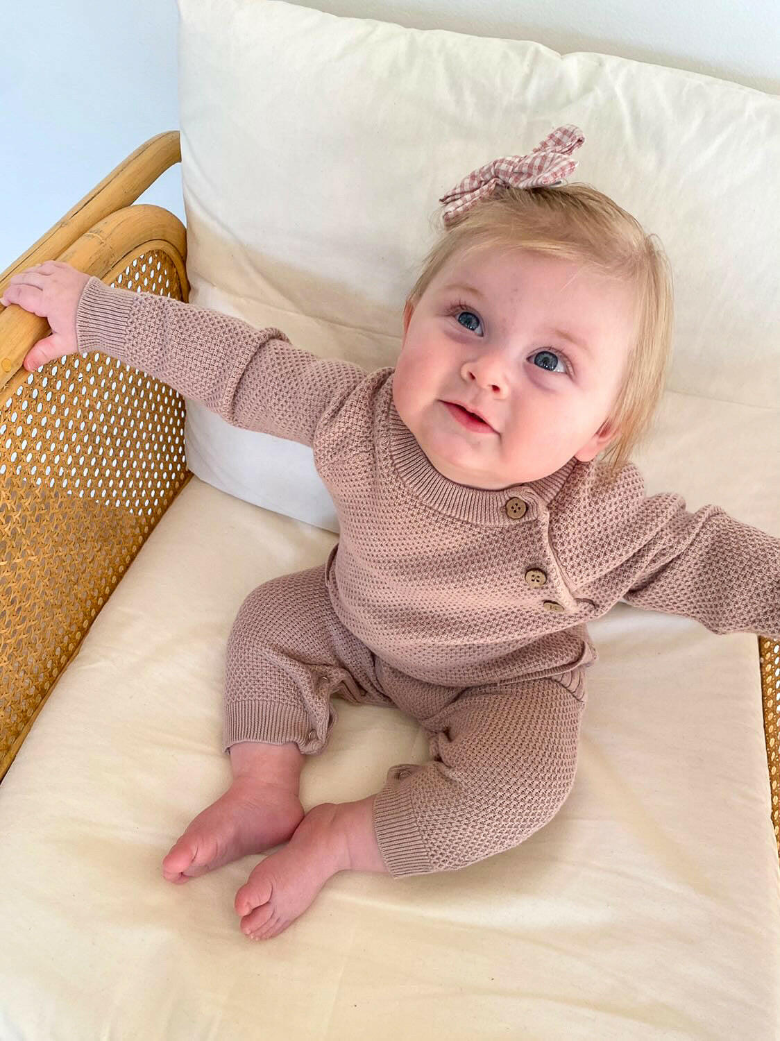 Rib Pocket Jumpsuit - Dusty Petal Luna + Luca