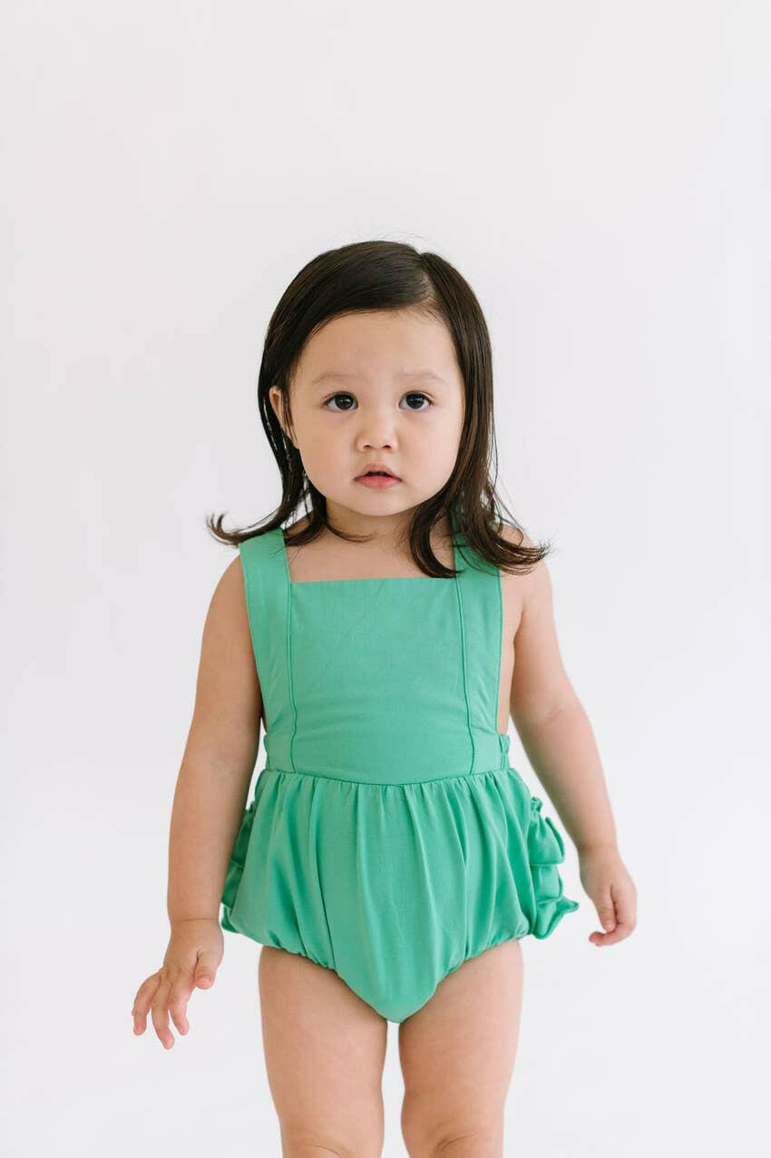 Isla Romper in Sea Green romper Ollie Jay