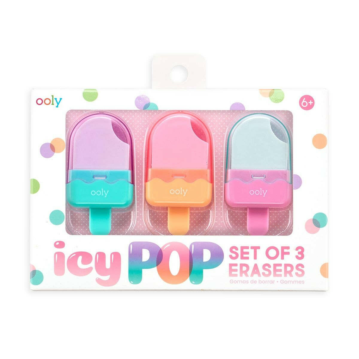 Icy Pop Eraser 2.0 - Set of 3 Art Supplies OOLY - Art & School Supplies