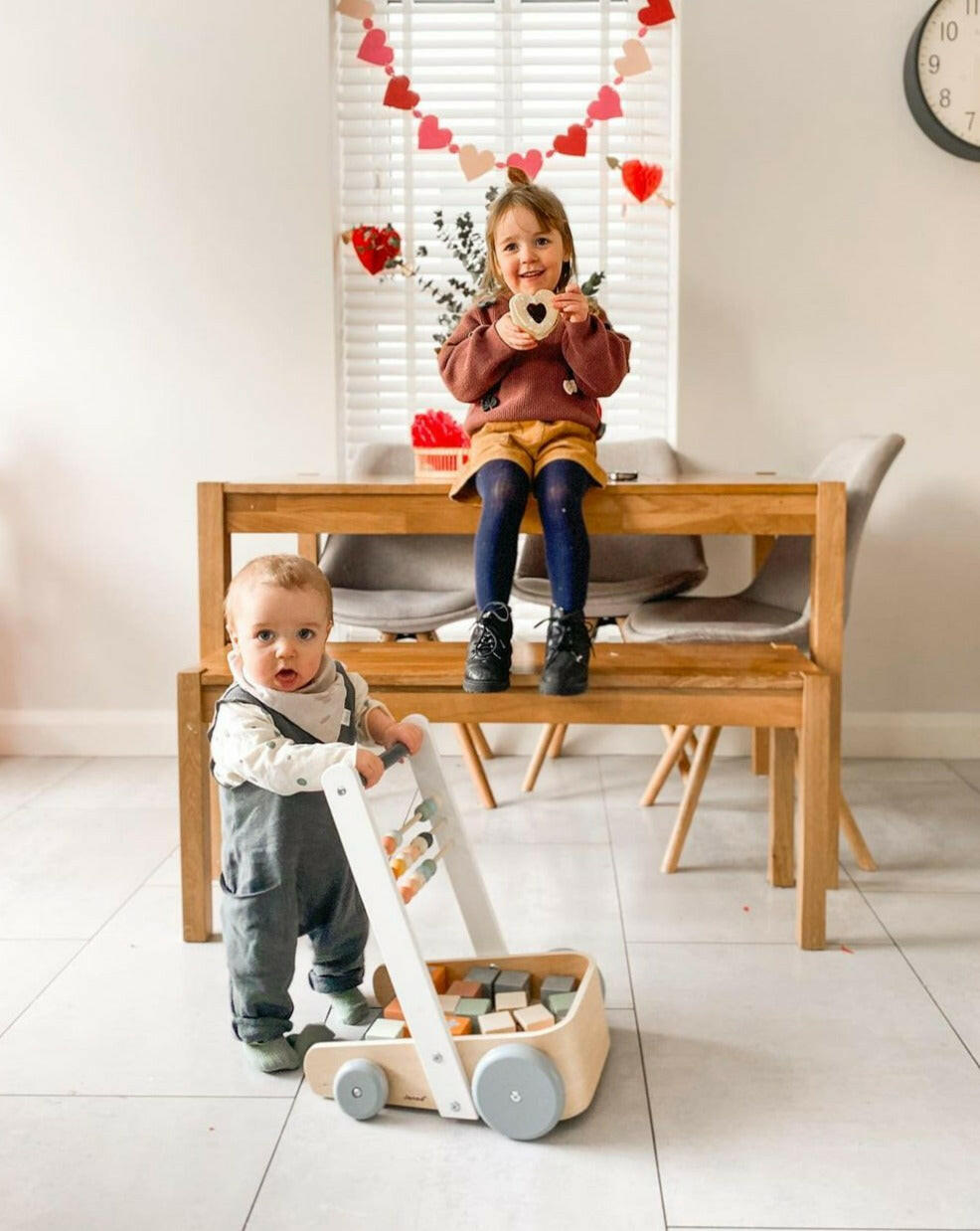 Sweet Cocoon Cart with ABC Blocks Walkers Janod