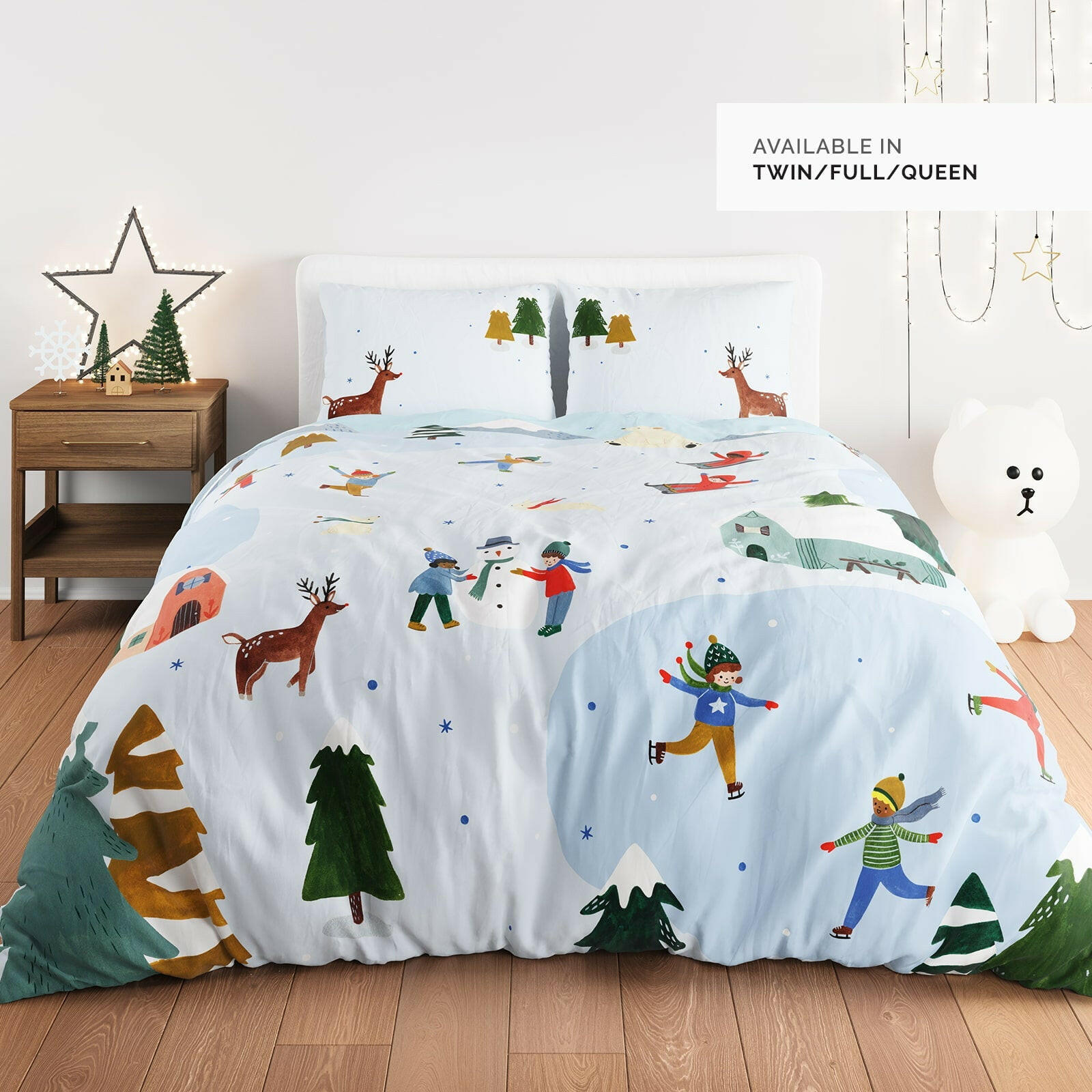 Snowy Day Duvet & Pillowcase Big Kid Bedding Rookie Humans