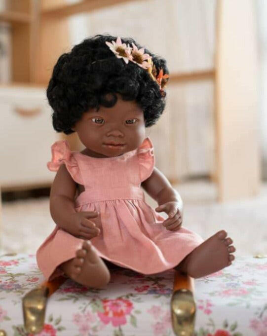 Baby Girl Doll with Down Syndrome - African Dolls Miniland