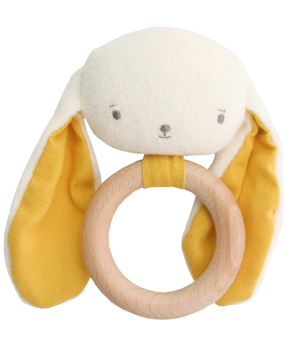 Baby Bunny Teether Rattle - Pink Baby Essentials Alimrose