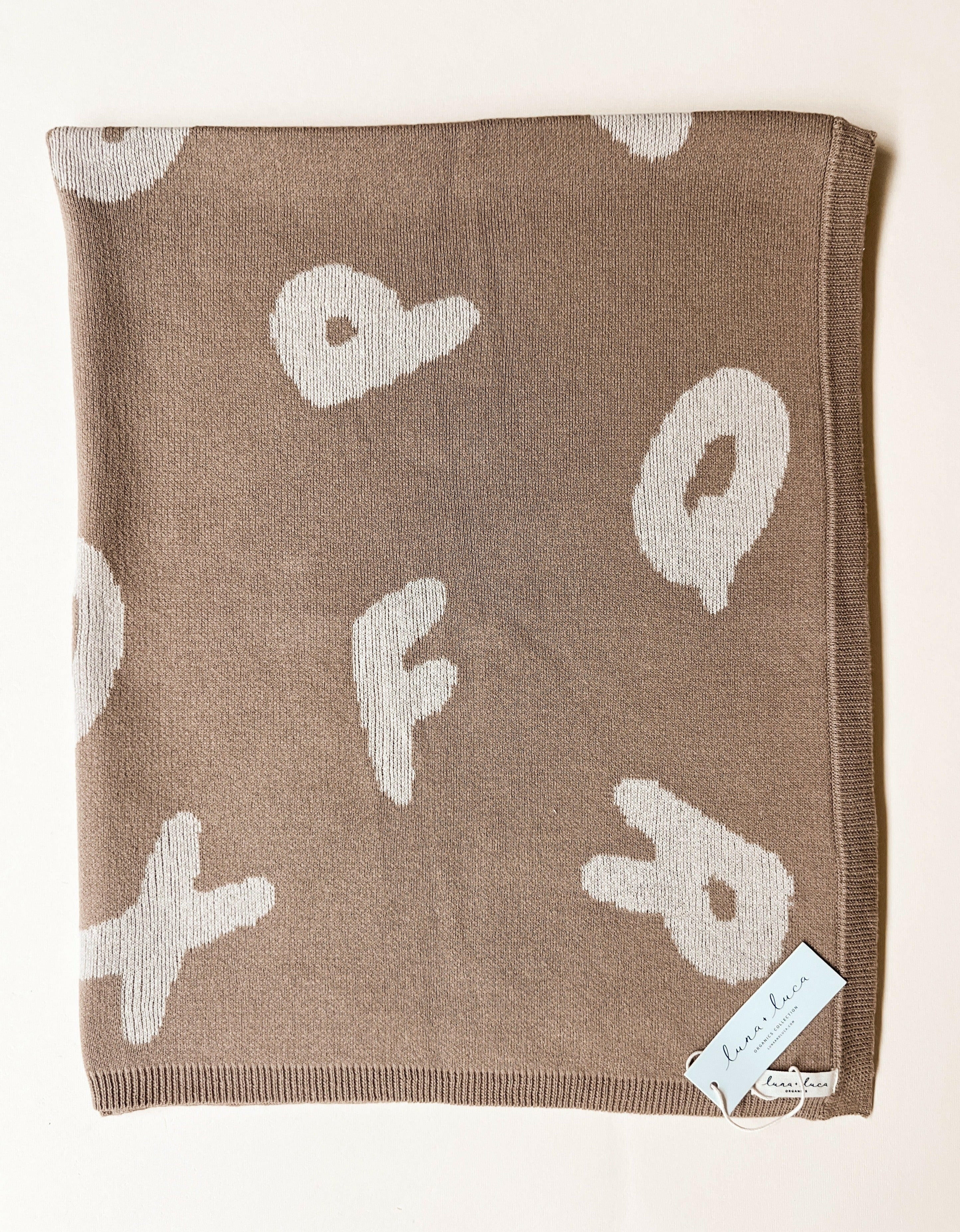 Alphabet Jacquard Baby Blanket Luna + Luca