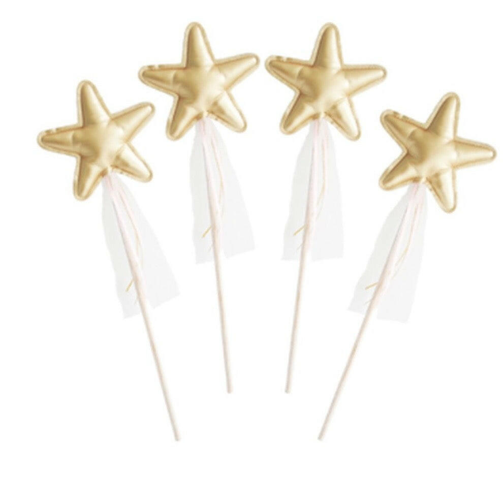 Amelie Star Wand Gold - 4 Pk. Kids Toys Alimrose