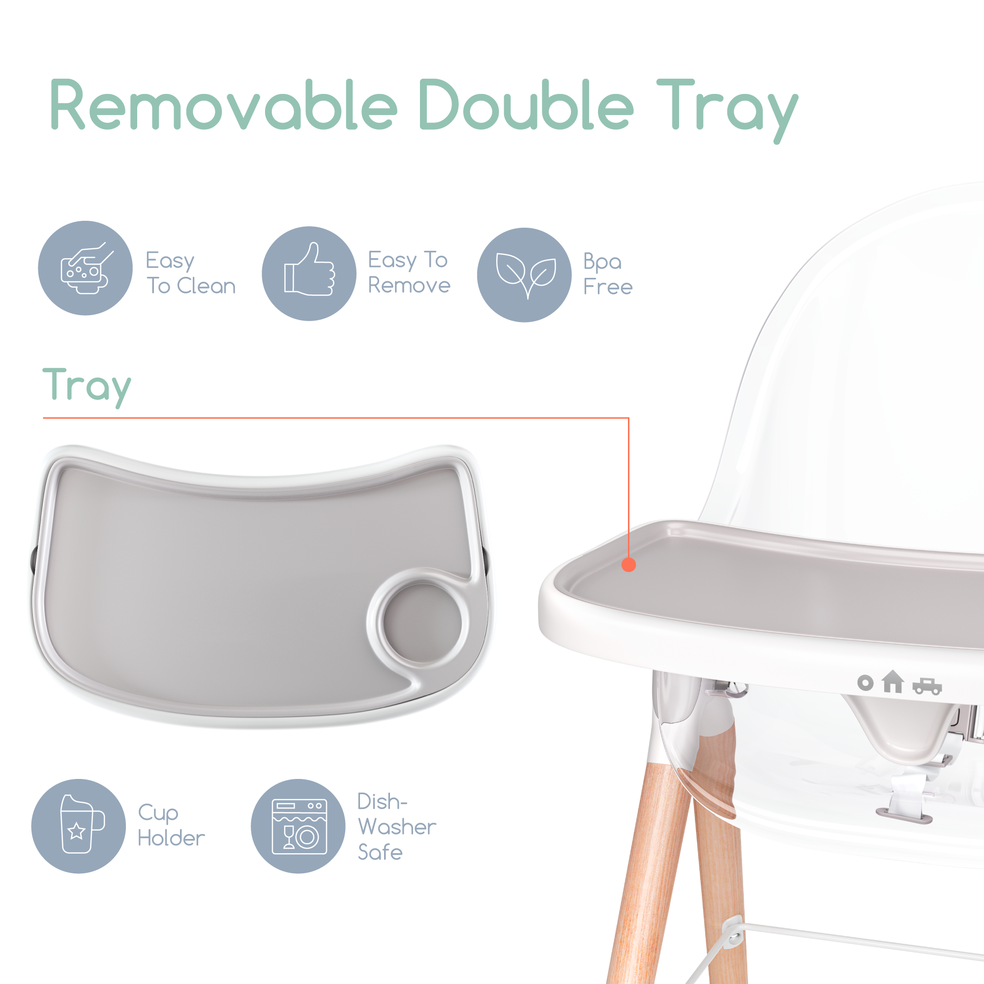 Children of Design 6 in 1 Deluxe High Chair Children of Design