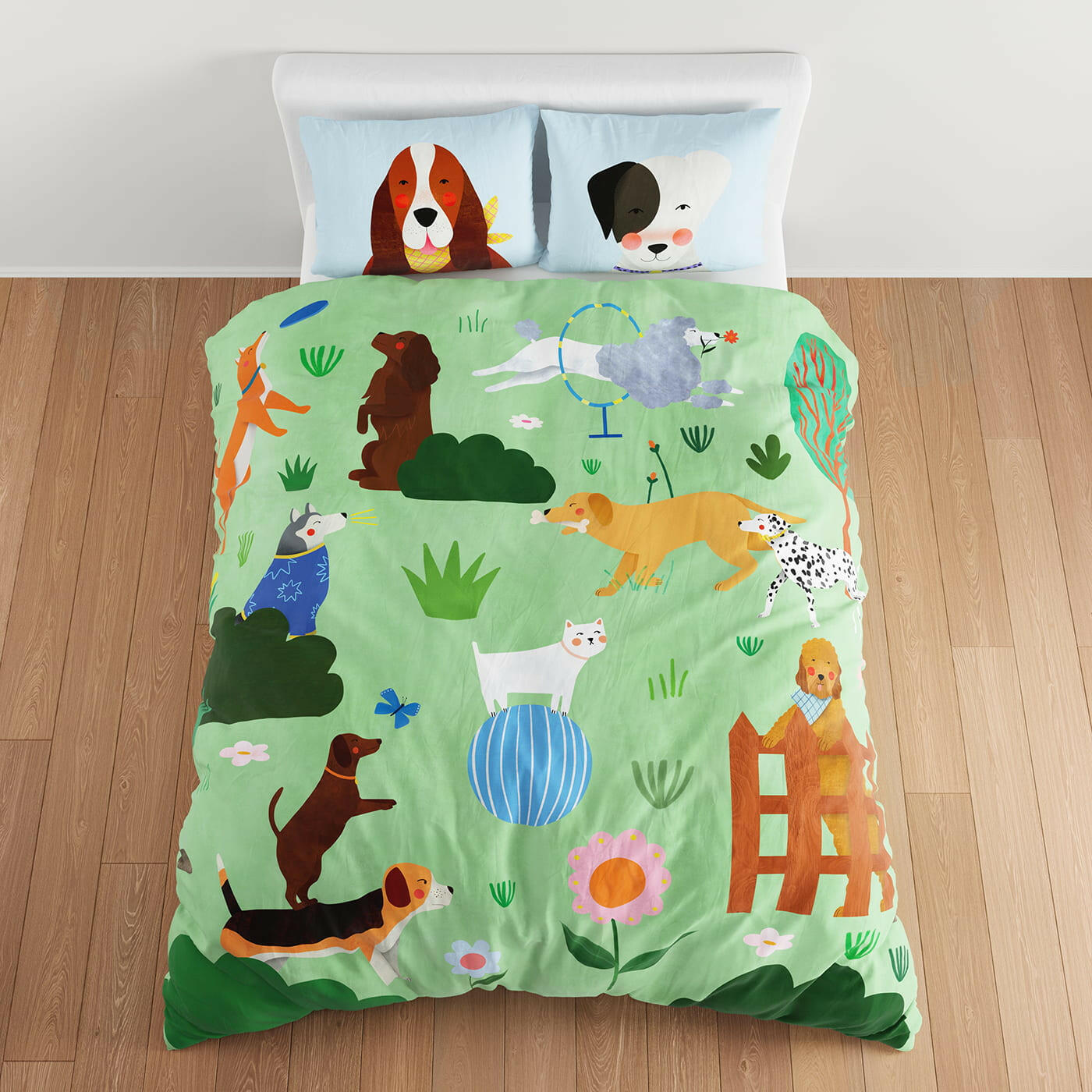 At The Dog Park Duvet & Pillowcase Big Kid Bedding Rookie Humans