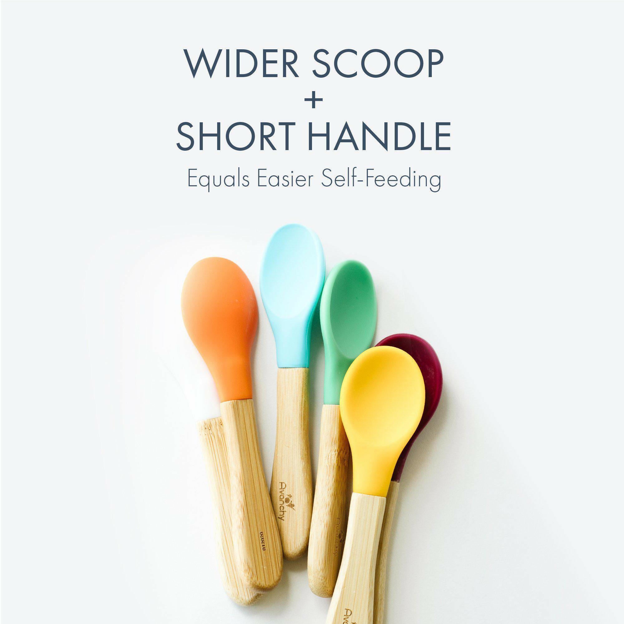 Avanchy Single Bamboo Baby Spoons (Older Babies) Baby Feeding Avanchy Sustainable Baby Dishware