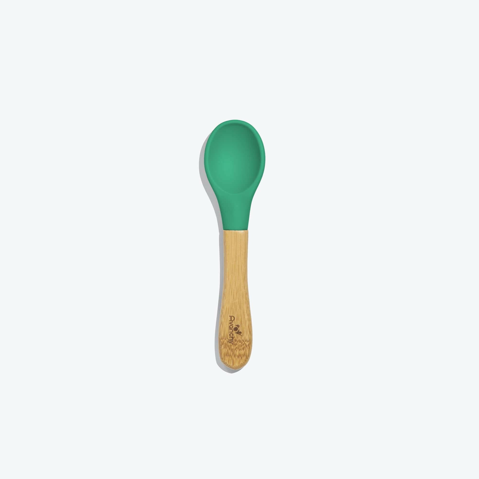 Avanchy Single Bamboo Baby Spoons (Older Babies) Baby Feeding Avanchy Sustainable Baby Dishware Green
