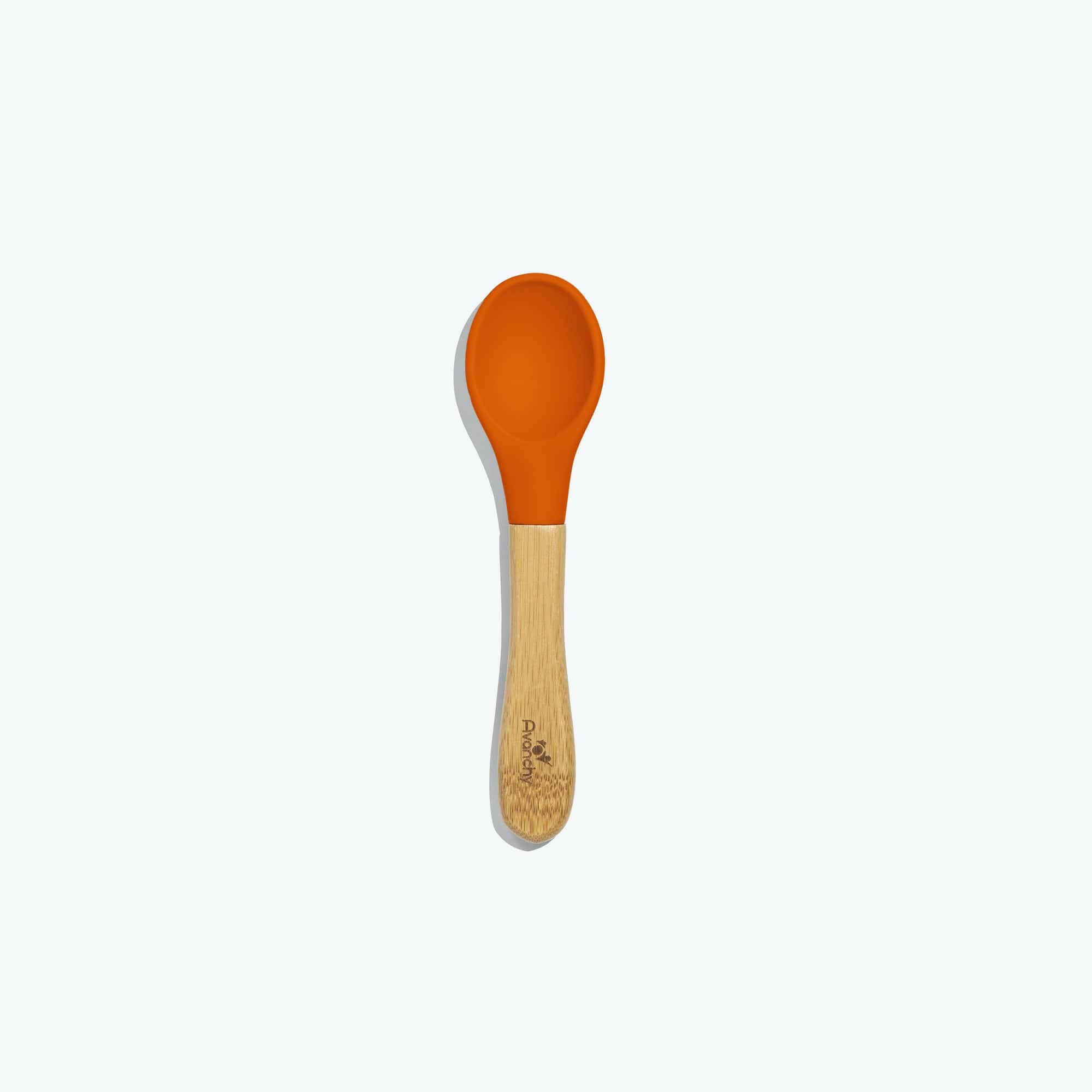 Avanchy Single Bamboo Baby Spoons (Older Babies) Baby Feeding Avanchy Sustainable Baby Dishware Orange