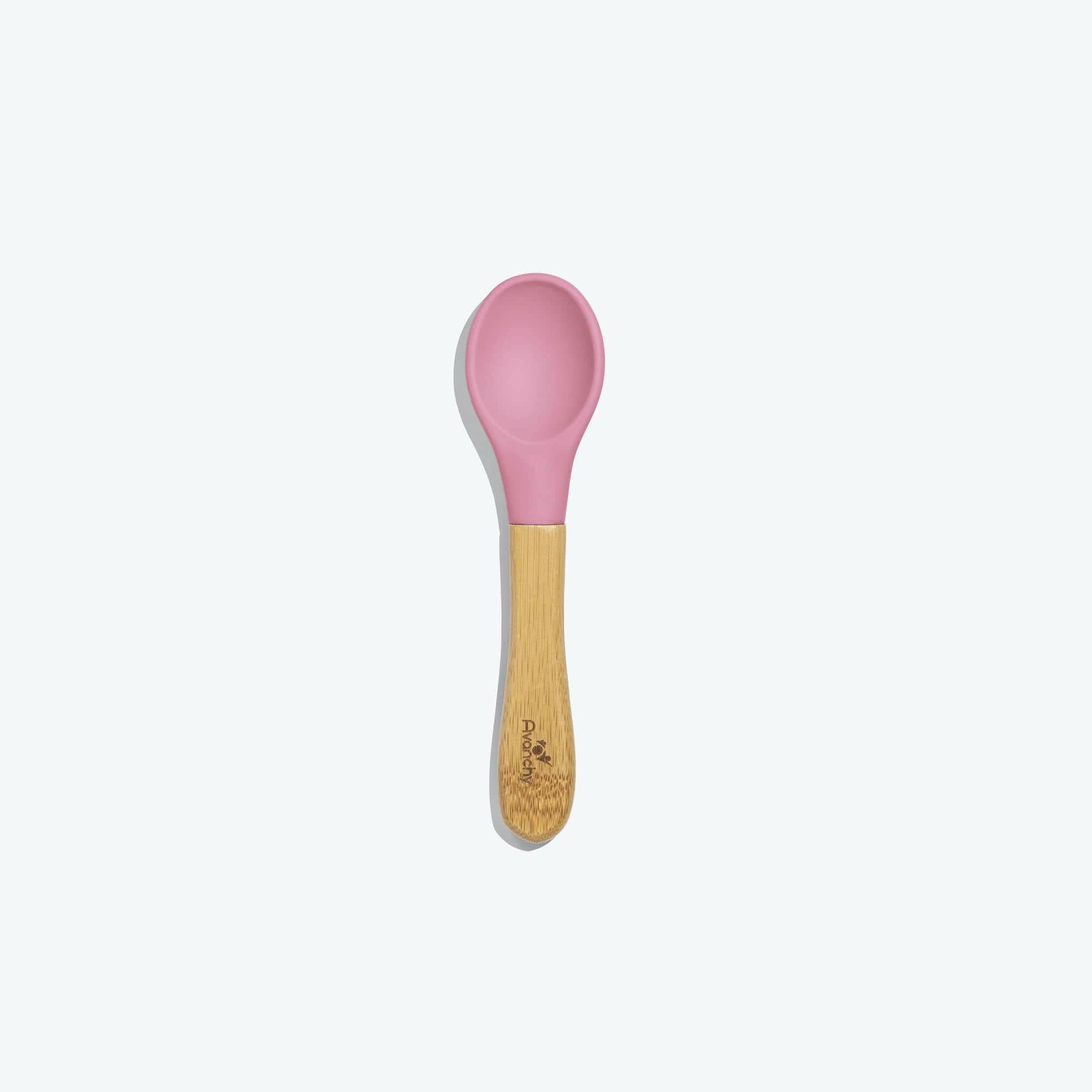 Avanchy Single Bamboo Baby Spoons (Older Babies) Baby Feeding Avanchy Sustainable Baby Dishware Pink