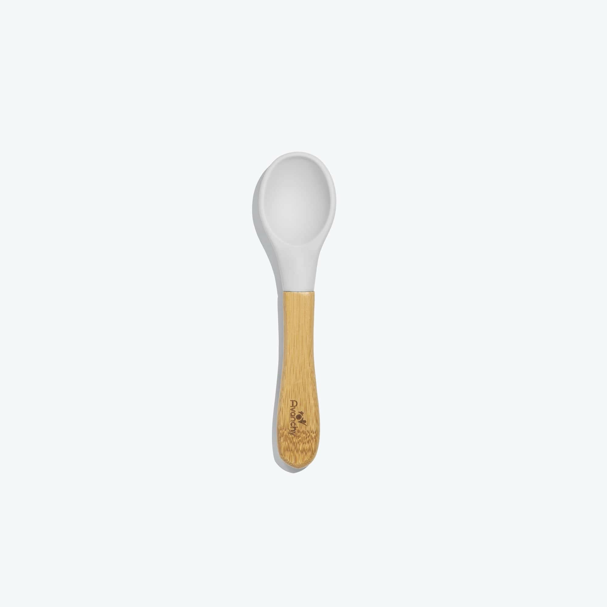 Avanchy Single Bamboo Baby Spoons (Older Babies) Baby Feeding Avanchy Sustainable Baby Dishware White