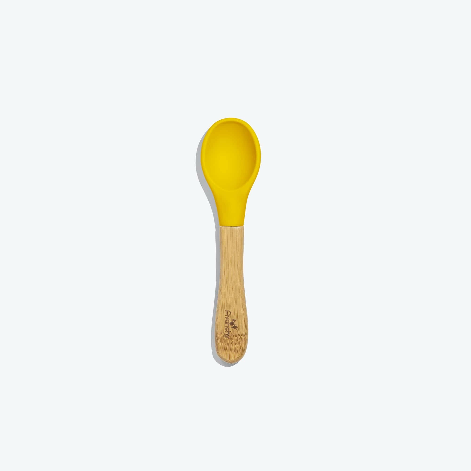 Avanchy Single Bamboo Baby Spoons (Older Babies) Baby Feeding Avanchy Sustainable Baby Dishware Yellow