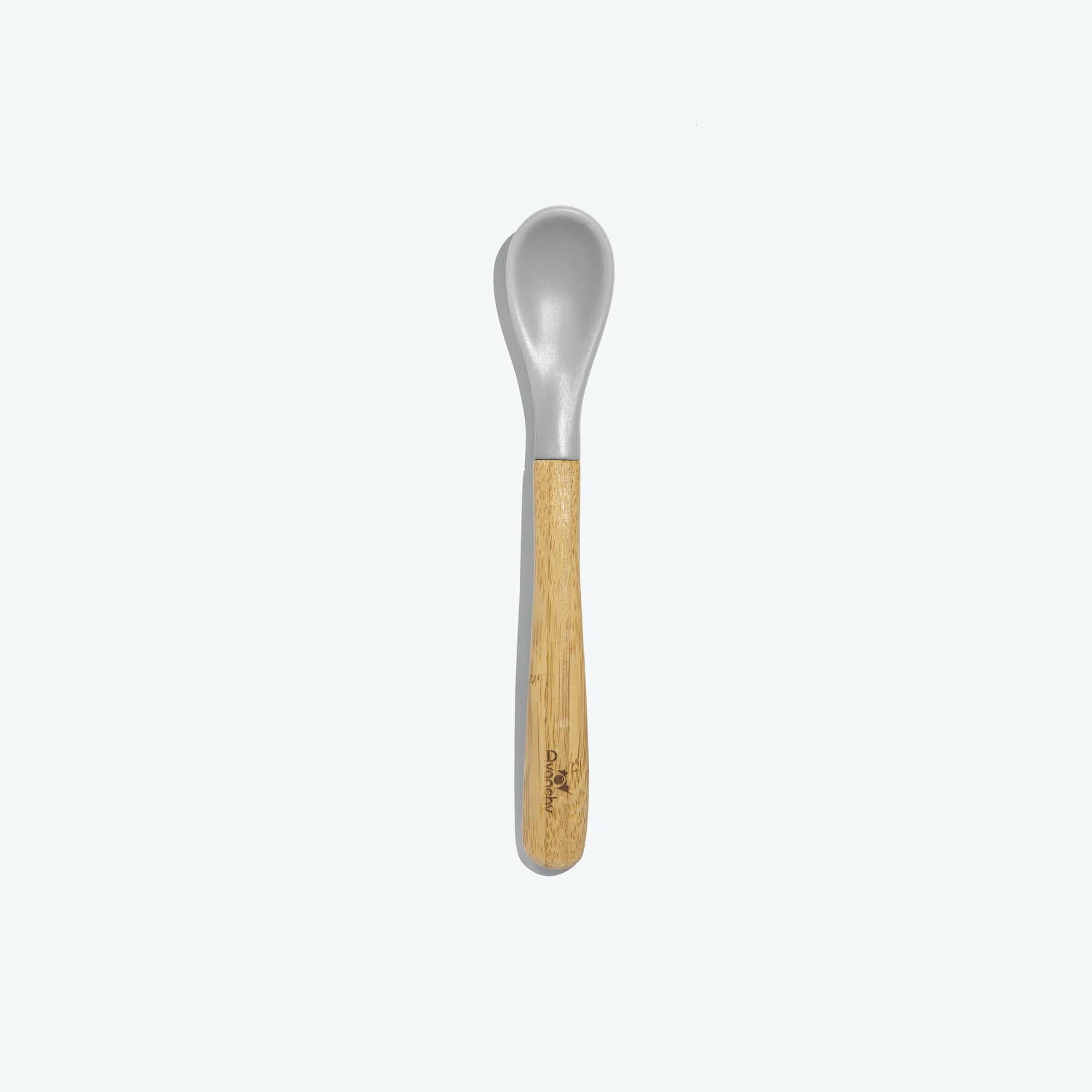 Avanchy Single Bamboo Infant Spoon (Younger Babies) Toddler Feeding Avanchy Sustainable Baby Dishware Gray