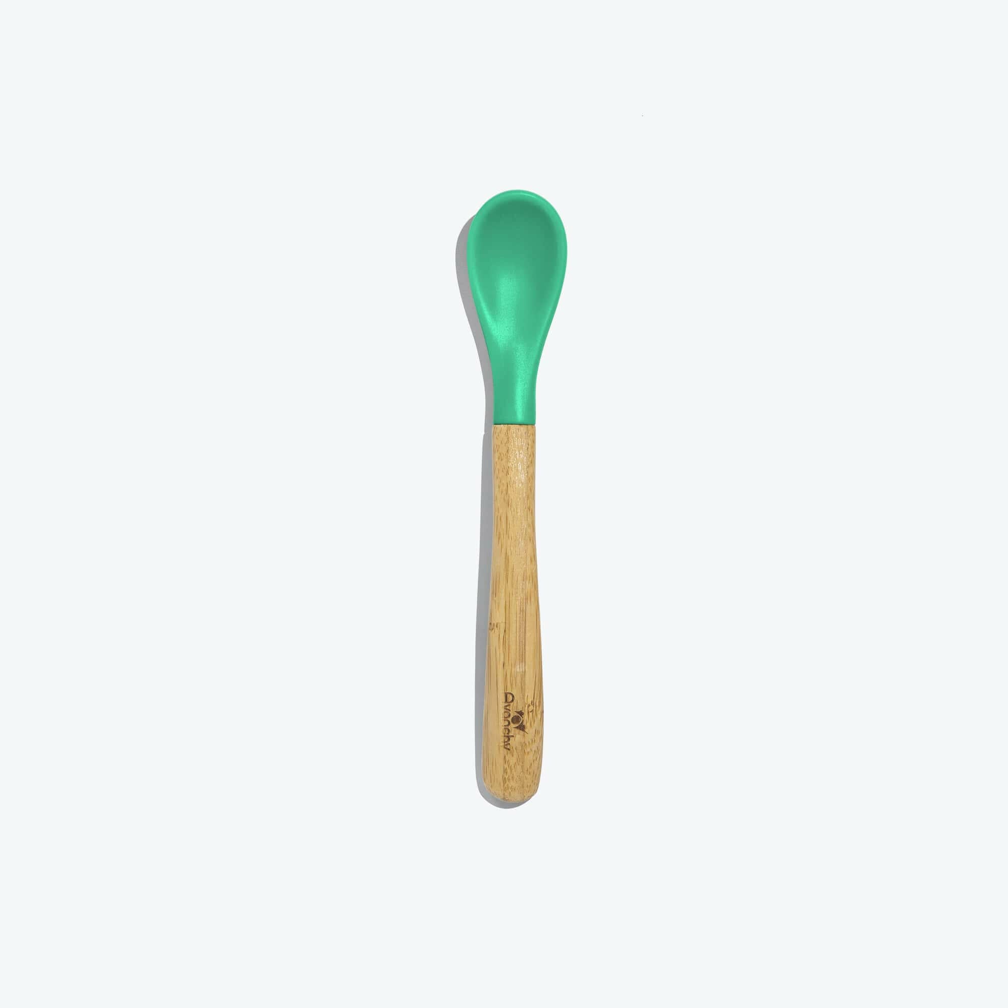 Avanchy Single Bamboo Infant Spoon (Younger Babies) Toddler Feeding Avanchy Sustainable Baby Dishware Green