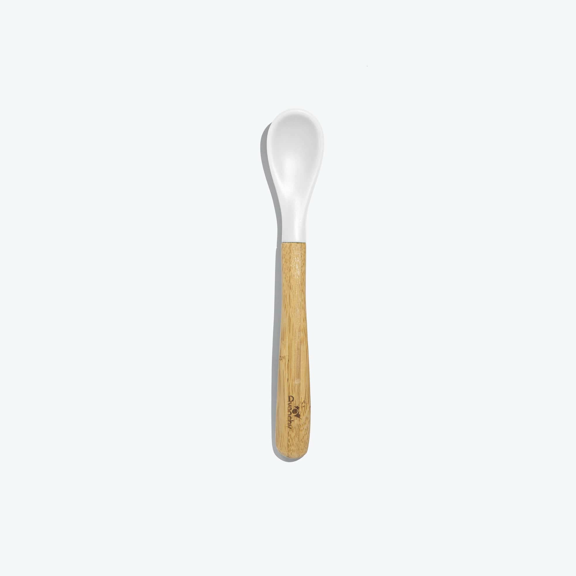 Avanchy Single Bamboo Infant Spoon (Younger Babies) Toddler Feeding Avanchy Sustainable Baby Dishware White