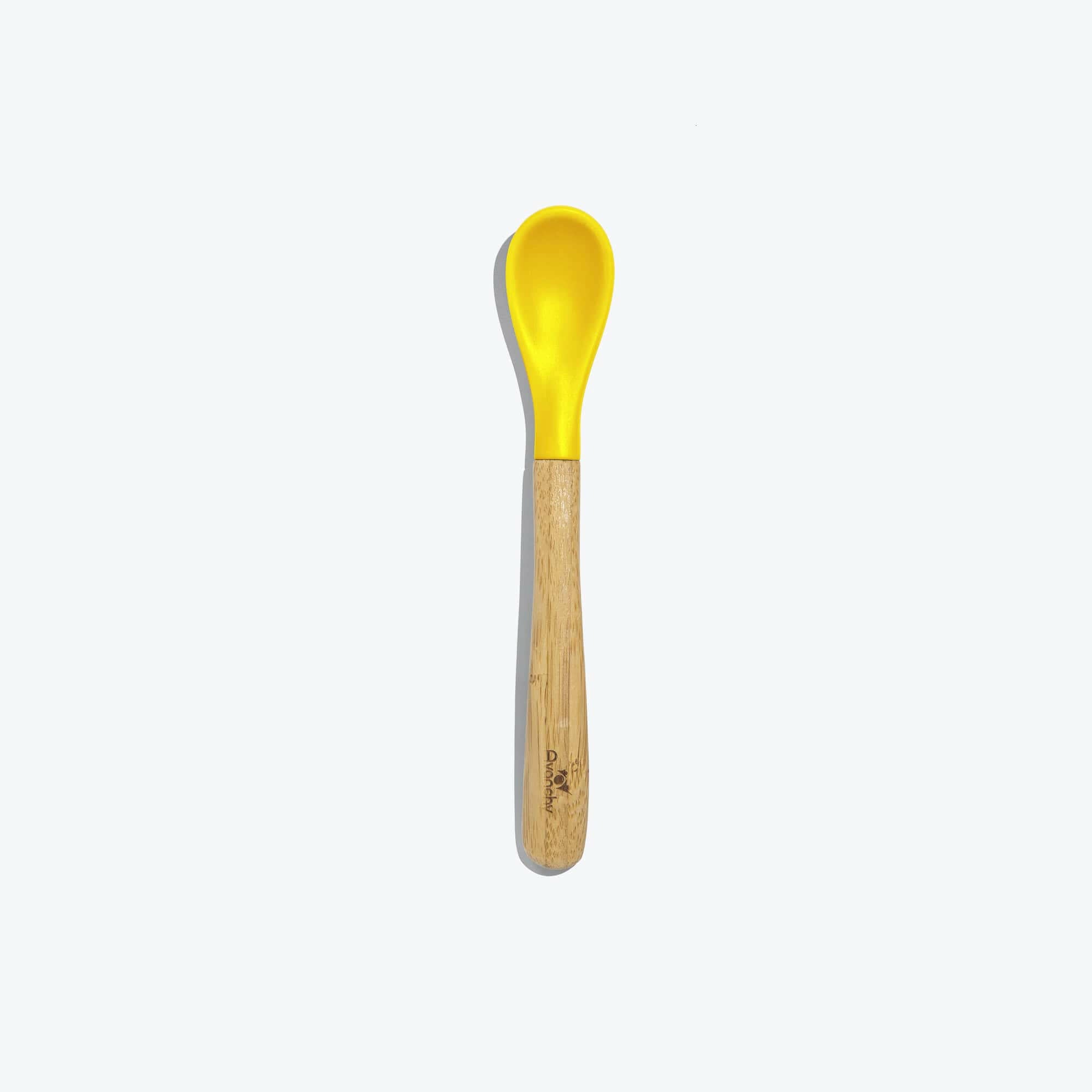 Avanchy Single Bamboo Infant Spoon (Younger Babies) Toddler Feeding Avanchy Sustainable Baby Dishware Yellow