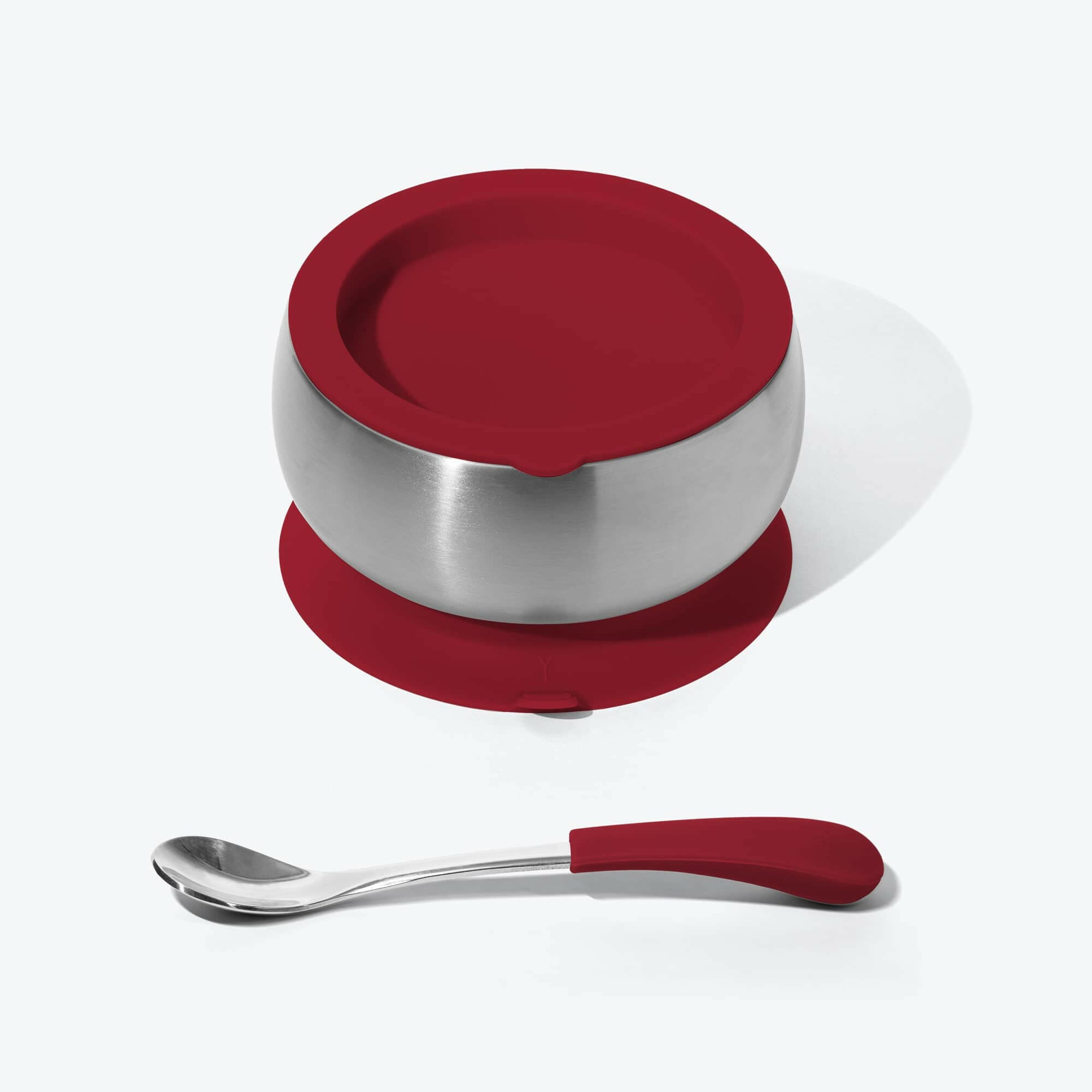 Avanchy Stainless Steel Baby Bowl with Spoon Combo + Air Tight Lid Baby Feeding Avanchy Sustainable Baby Dishware Magenta Infant