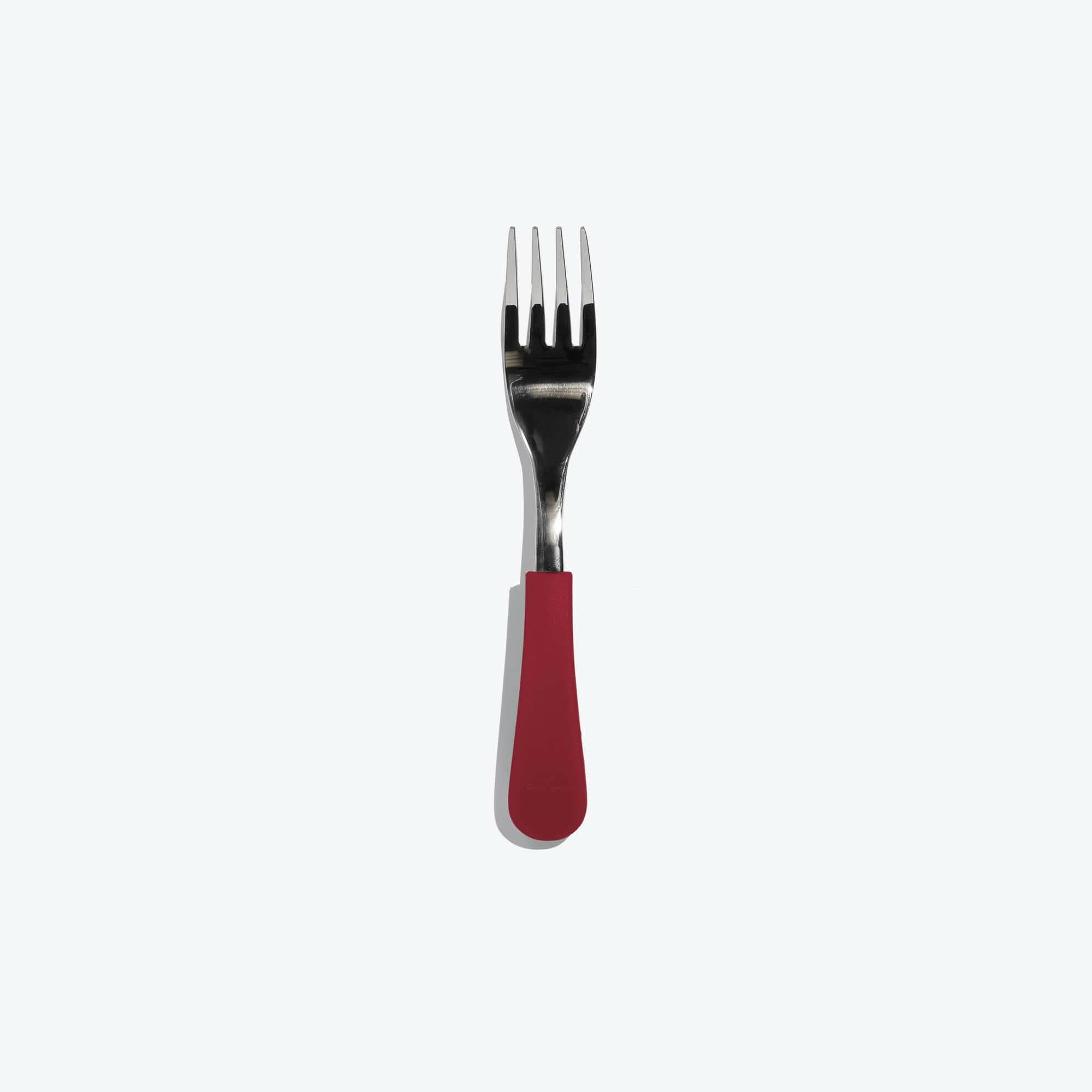 Avanchy Stainless Steel Baby Fork Single Toddler Feeding Avanchy Sustainable Baby Dishware Magenta