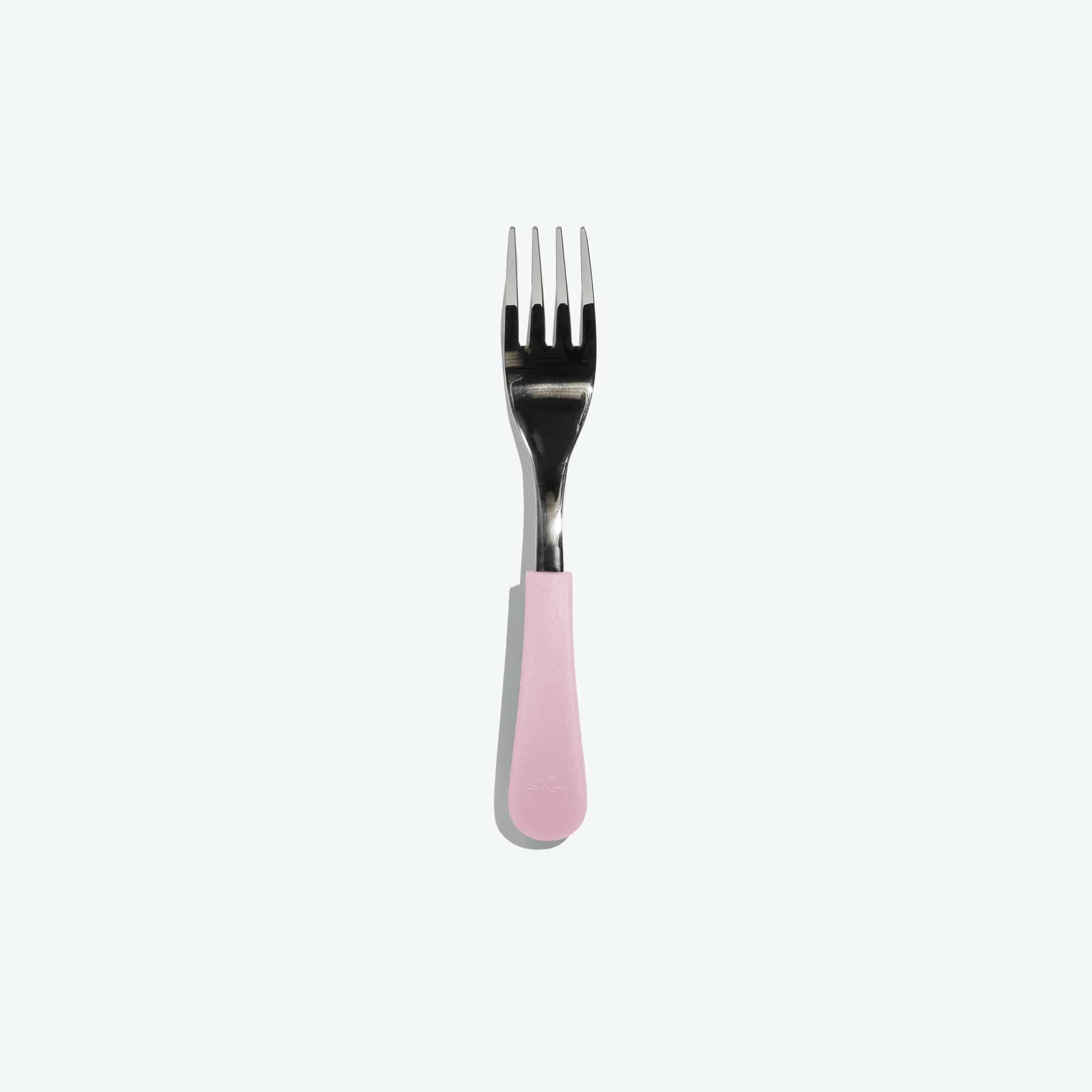 Avanchy Stainless Steel Baby Fork Single Toddler Feeding Avanchy Sustainable Baby Dishware Pink