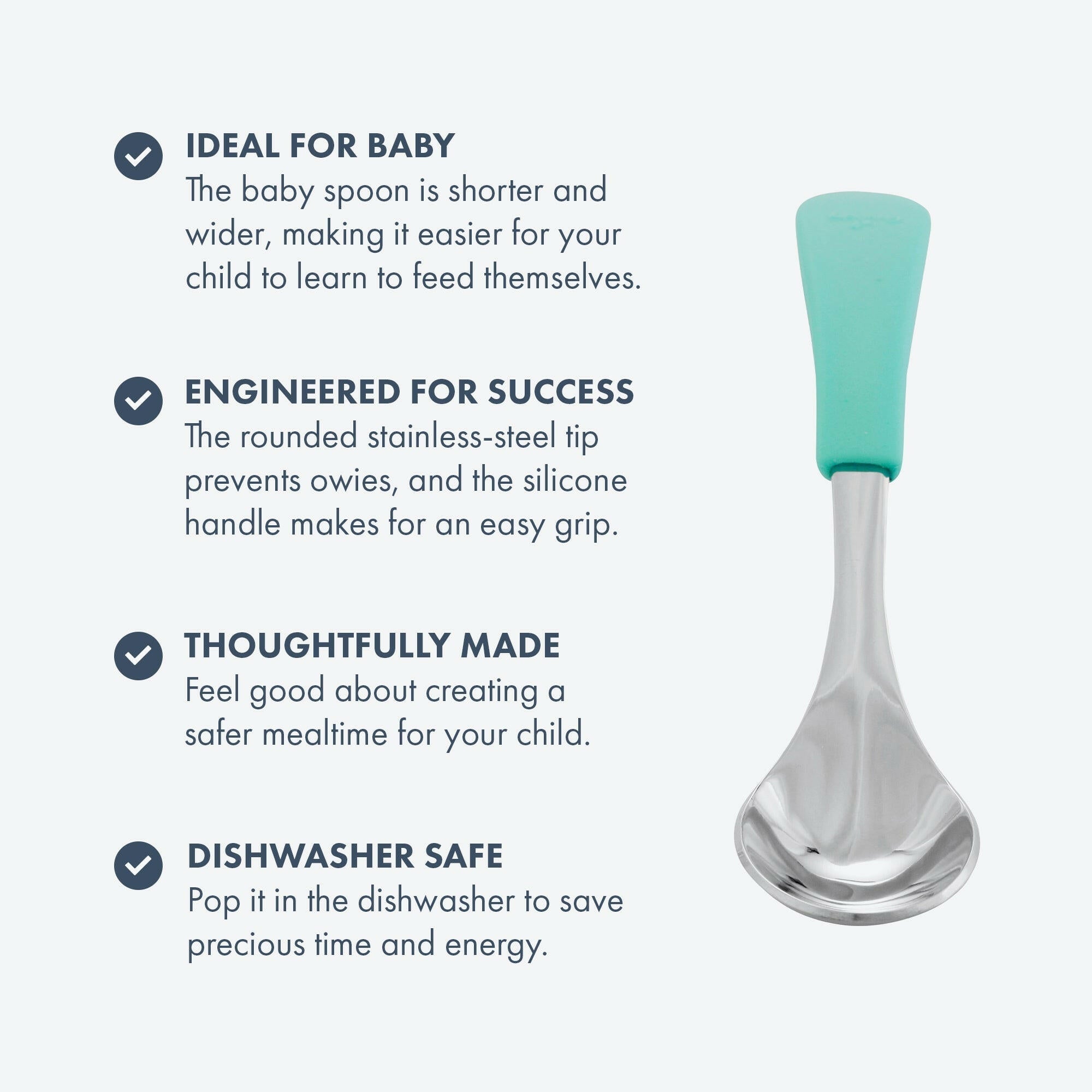 Avanchy Stainless Steel Baby Spoon Single (Older Babies) Baby Feeding Avanchy Sustainable Baby Dishware