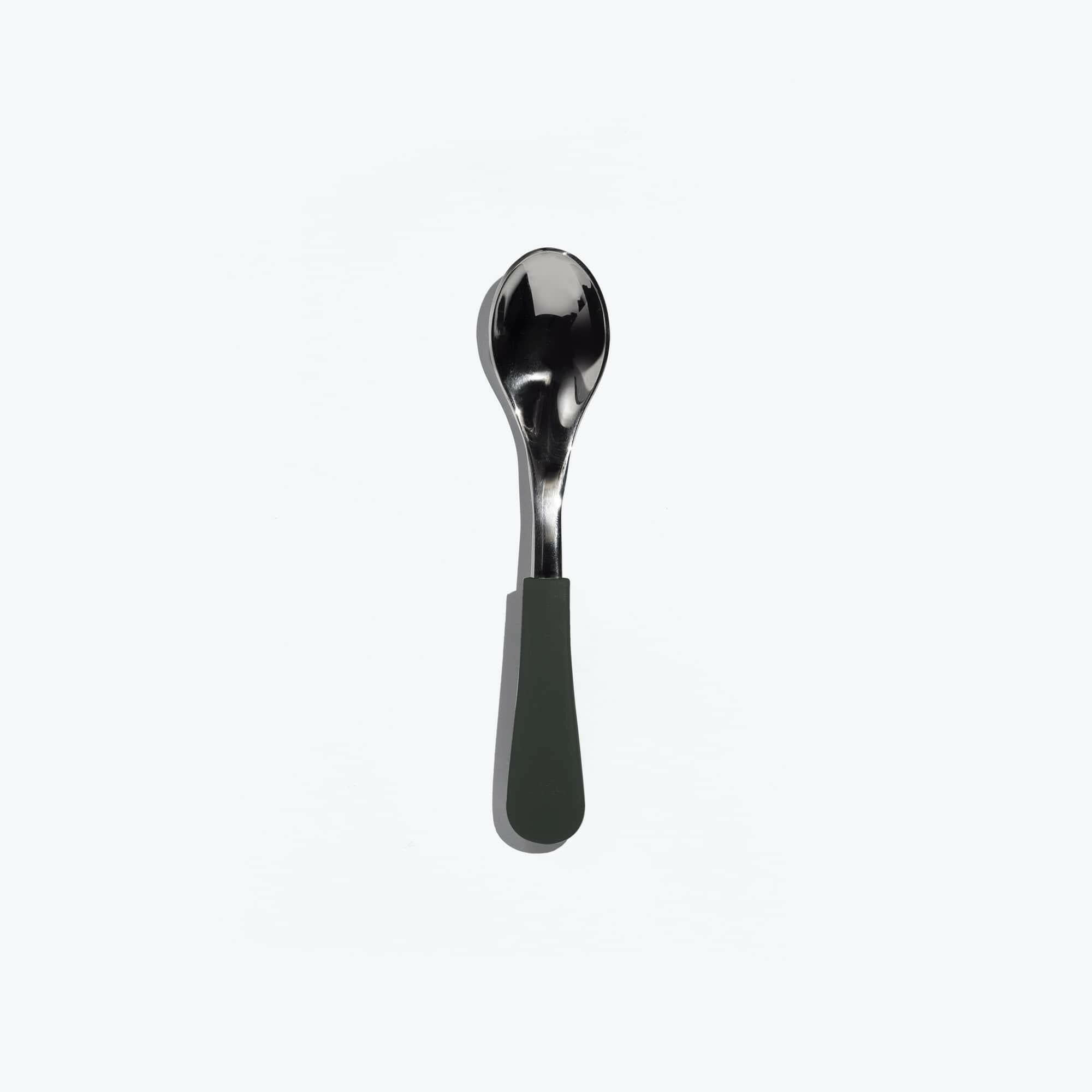 Avanchy Stainless Steel Baby Spoon Single (Older Babies) Baby Feeding Avanchy Sustainable Baby Dishware Black