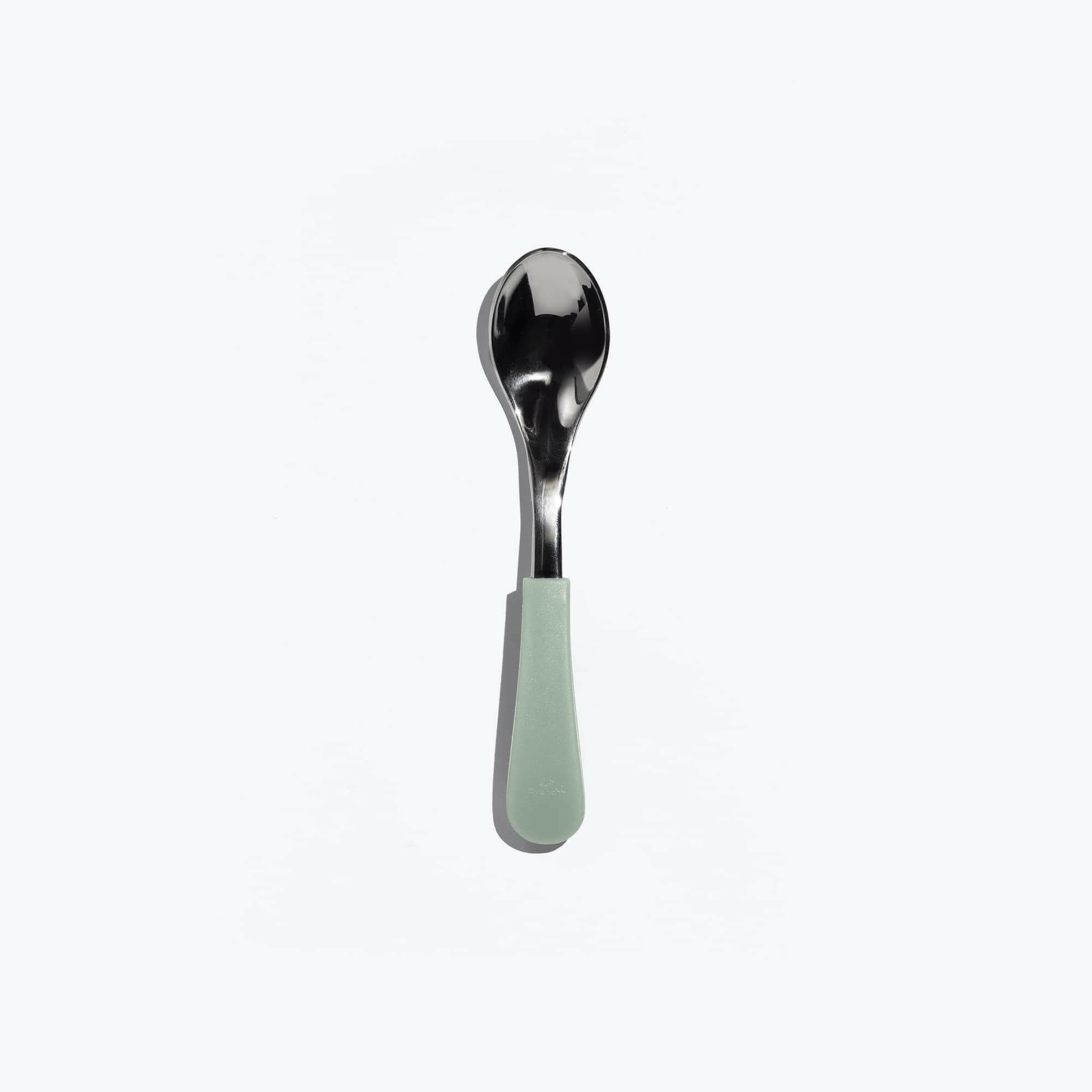 Avanchy Stainless Steel Baby Spoon Single (Older Babies) Baby Feeding Avanchy Sustainable Baby Dishware Gray