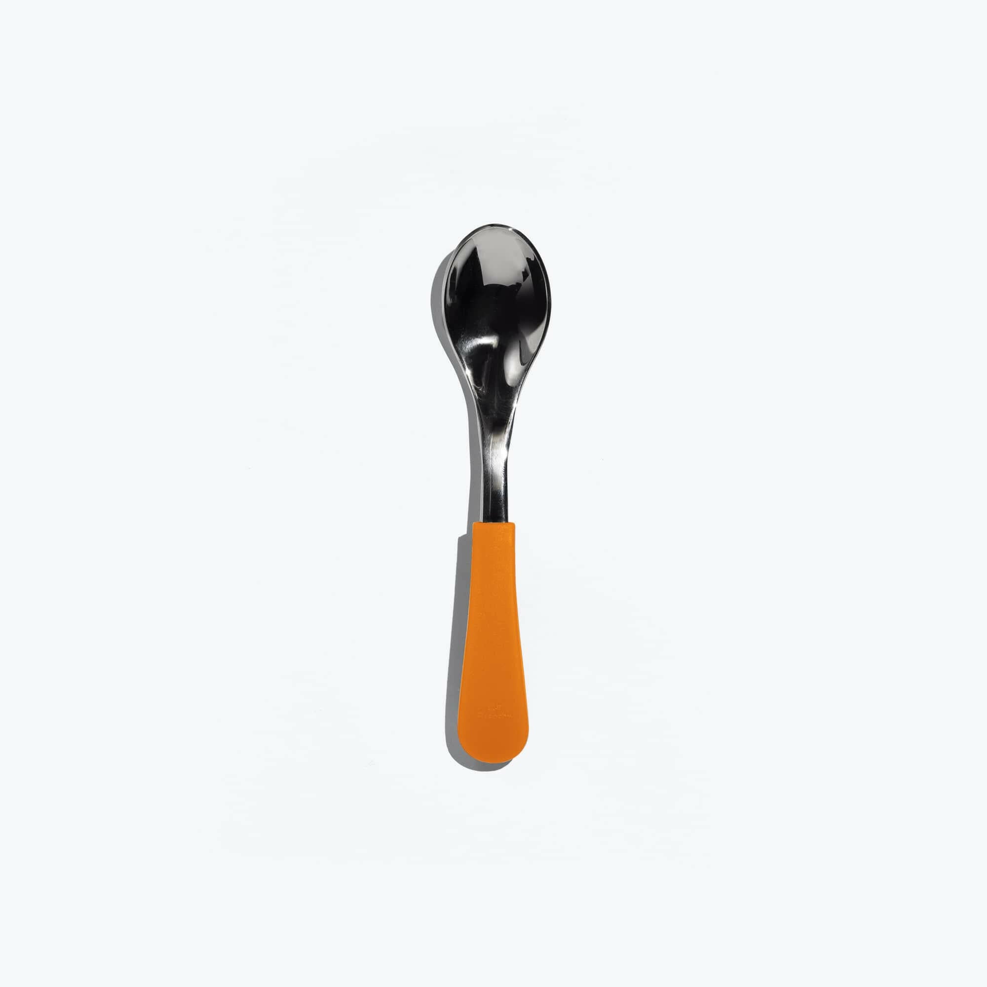 Avanchy Stainless Steel Baby Spoon Single (Older Babies) Baby Feeding Avanchy Sustainable Baby Dishware Orange
